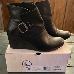 Blowfish Black ‘Baldwin’ Vegan Wedge Ankle Boots